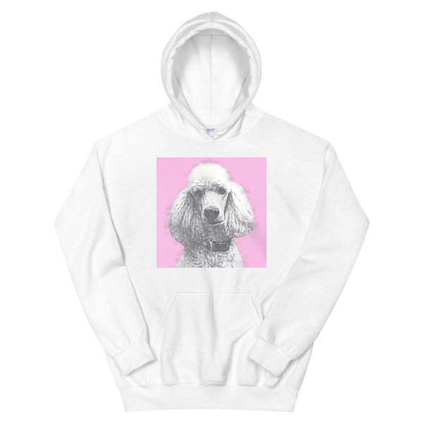 Men's / Women's Monochrome Sketch Pet Print Hoodie (White)