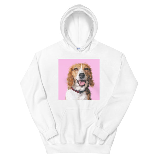 Men's / Women's Color Sketch Pet Print Hoodie (White)