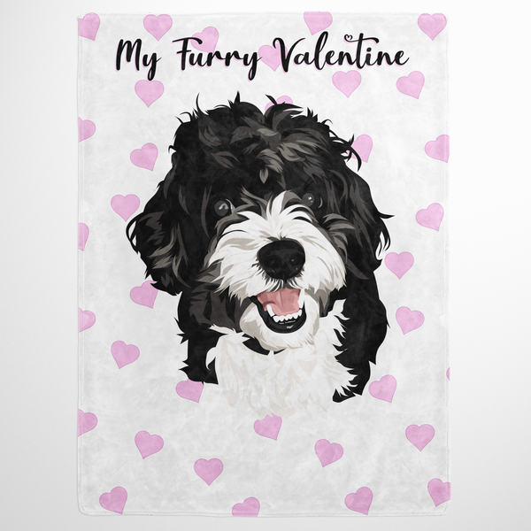 Valentine's Pet Print Fleece Blanket