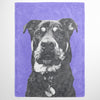 Monochrome Sketch Pet Print Fleece Blanket