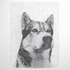 Monochrome Sketch Pet Print Fleece Blanket