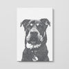 Monochrome Sketch Pet Print Canvas