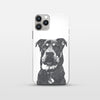 Monochrome Sketch Pet Print Phone Case
