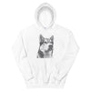 Men's / Women's Monochrome Sketch Pet Print Hoodie (White)