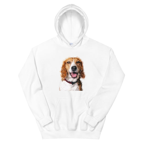 Men's / Women's Color Sketch Pet Print Hoodie (White)