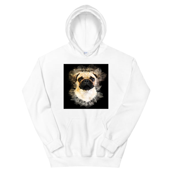 Men's / Women's Watercolor Pet Print Hoodie (White)