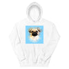 Men's / Women's Watercolor Pet Print Hoodie (White)
