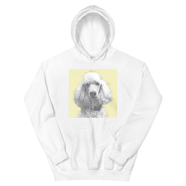 Men's / Women's Monochrome Sketch Pet Print Hoodie (White)