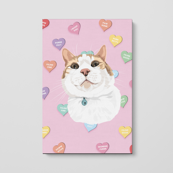 Valentine's Pet Print Canvas