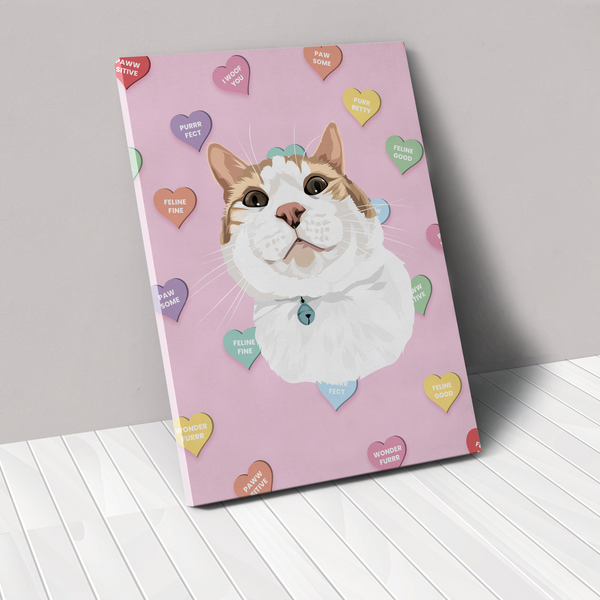 Valentine's Pet Print Canvas