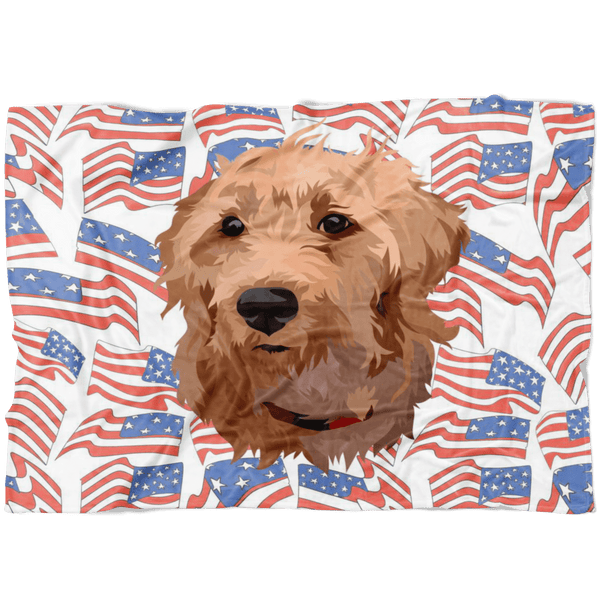 Independence Day Pet Print Fleece Blanket