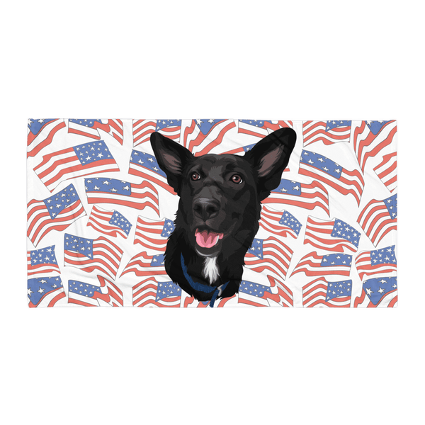 Independence Day Pet Print Beach Towel