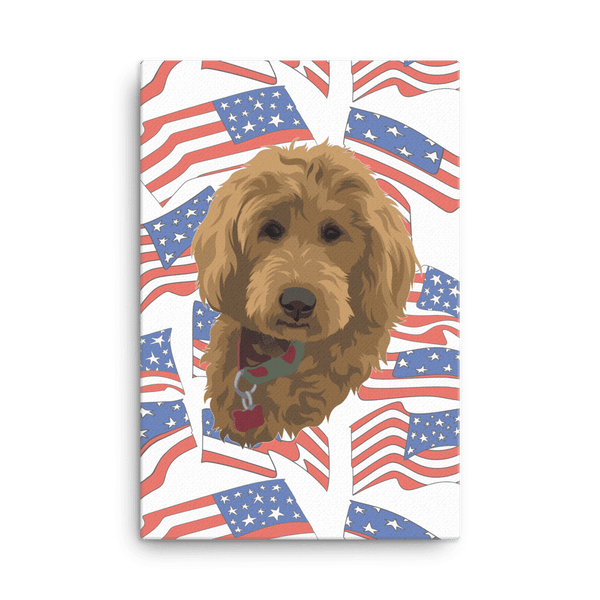 Independence Day Pet Portrait Canvas