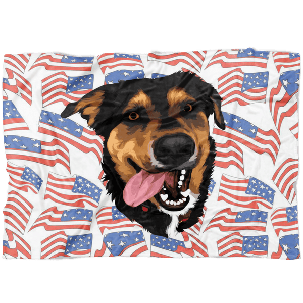 Independence Day Pet Print Fleece Blanket