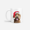 Christmas Santa Hat Pet Print Mug